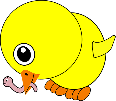 Cartoon Yellow Chick Graphic PNG