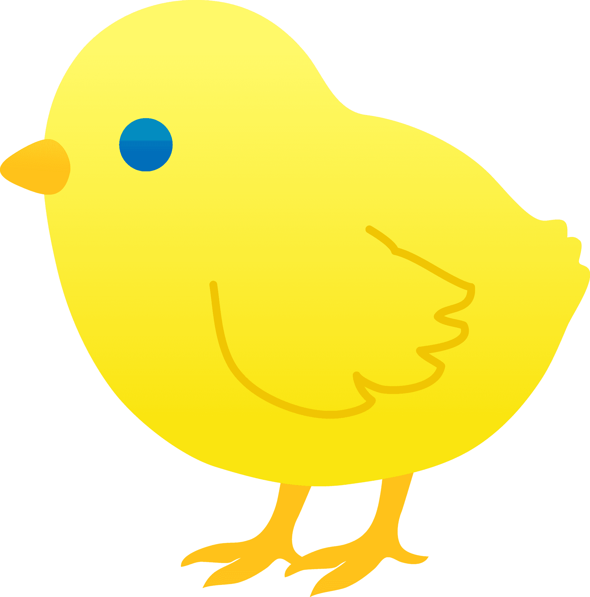 Cartoon Yellow Chick Illustration PNG