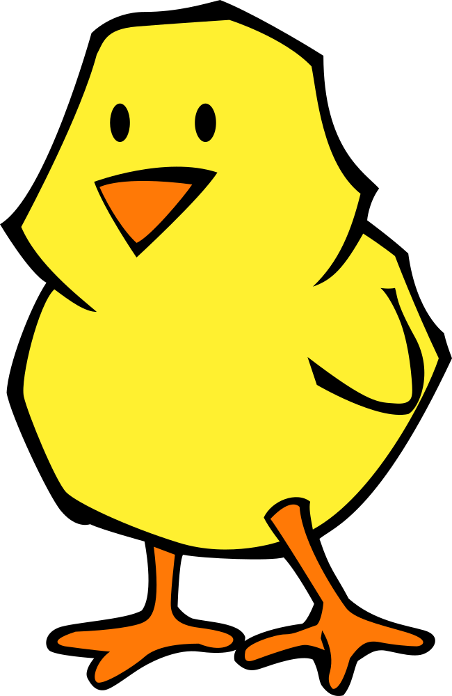 Cartoon Yellow Chick Illustration PNG