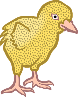 Cartoon Yellow Chick Illustration PNG