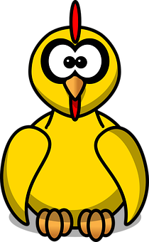 Cartoon Yellow Parrot Graphic PNG