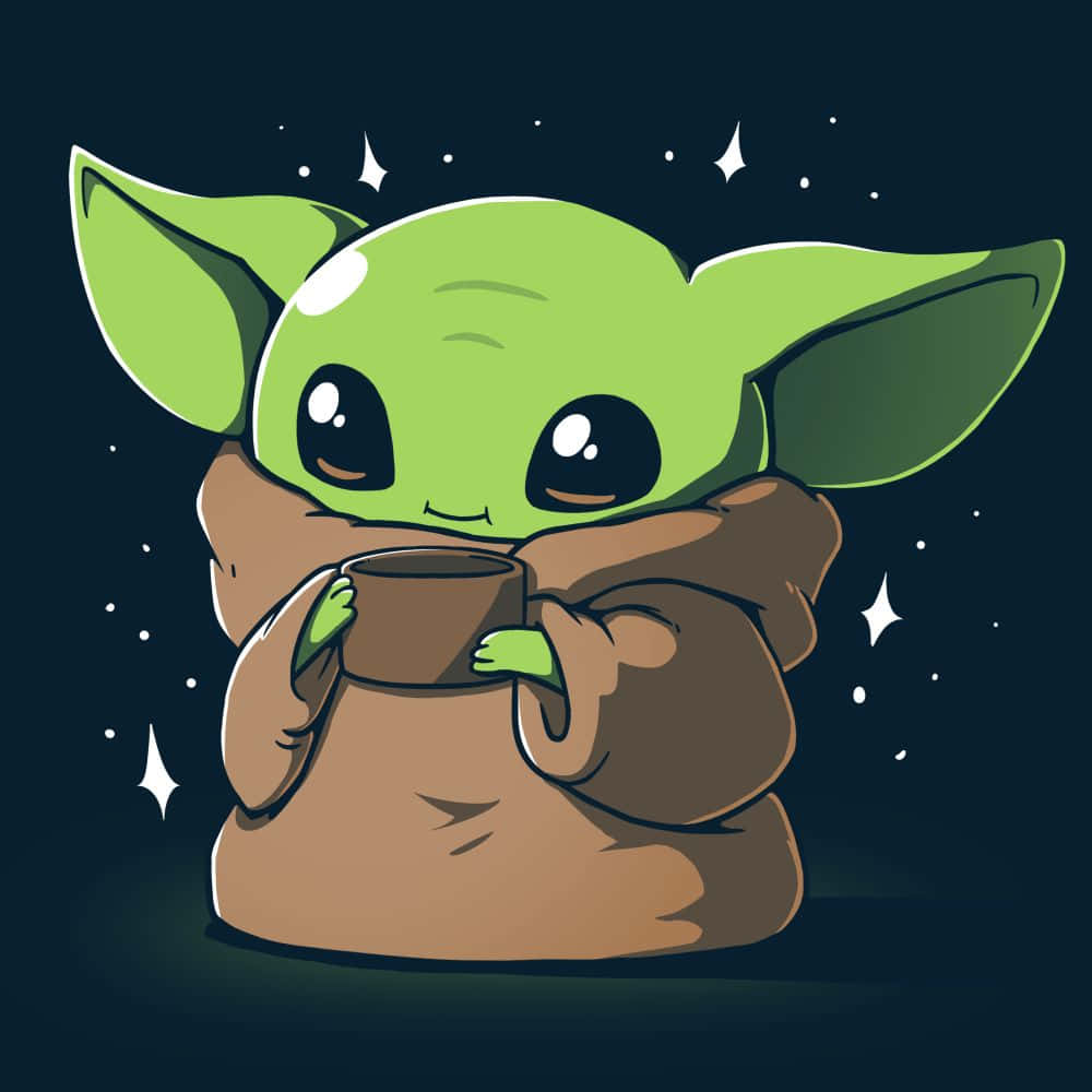 Get your wisdom on with Cartoon Yoda! Wallpaper