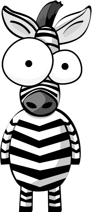 Cartoon Zebra Character PNG