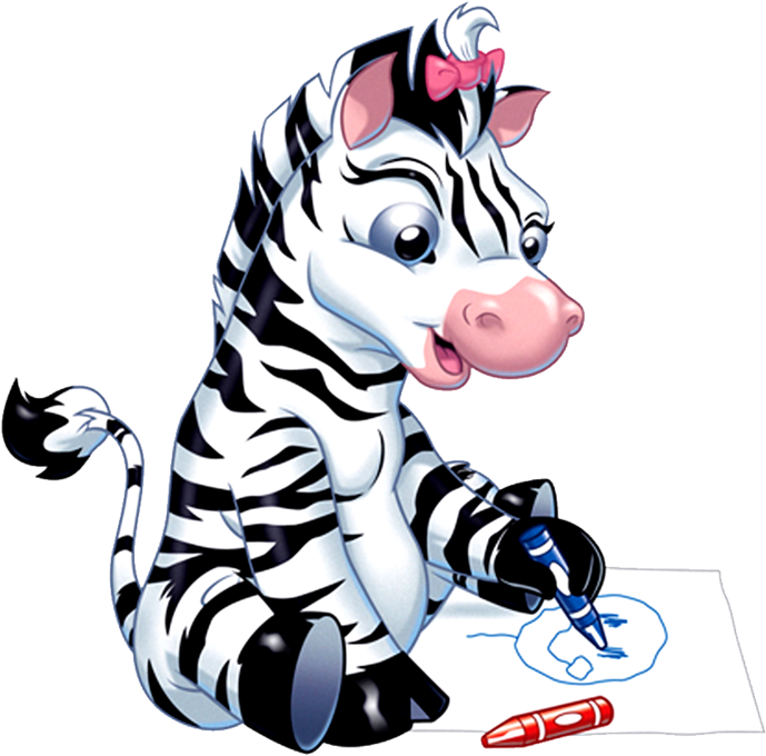Cartoon Zebra Drawing PNG