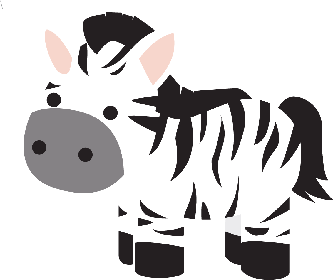 Cartoon Zebra Illustration PNG