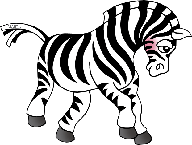 Cartoon Zebra Walking PNG