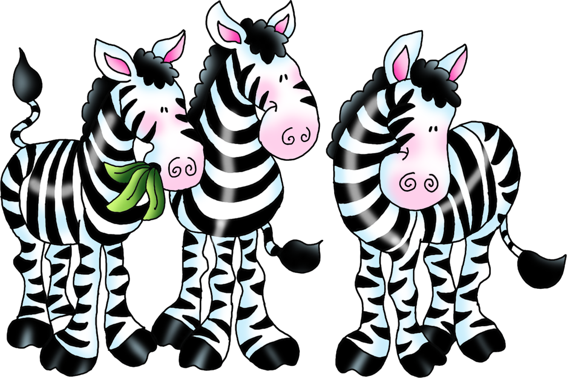 Cartoon Zebras Friends Illustration PNG