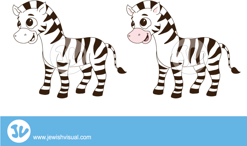 Cartoon Zebras Smiling PNG