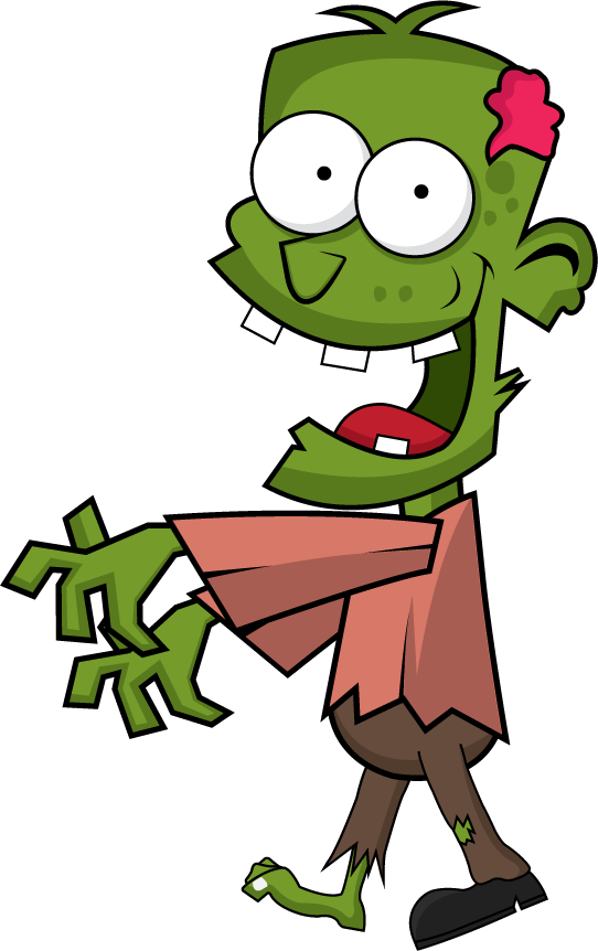 Cartoon Zombie Character Walking.png PNG