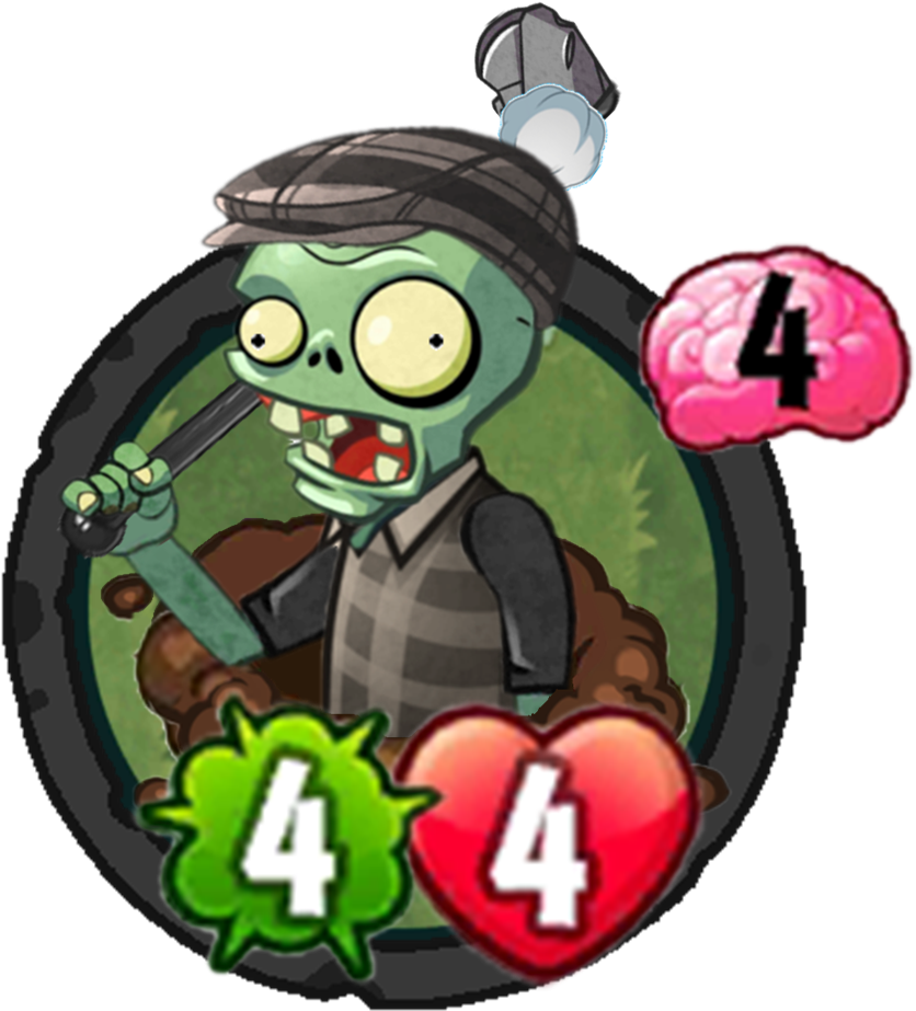 Cartoon Zombie Detective Game Asset PNG