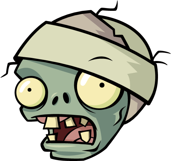 Cartoon Zombie Head Illustration PNG