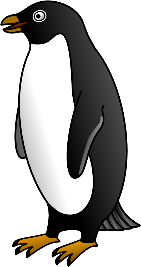 Cartoon_ Penguin_ Stand_ Alone PNG