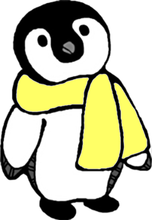 Cartoon_ Penguin_with_ Yellow_ Scarf.png PNG