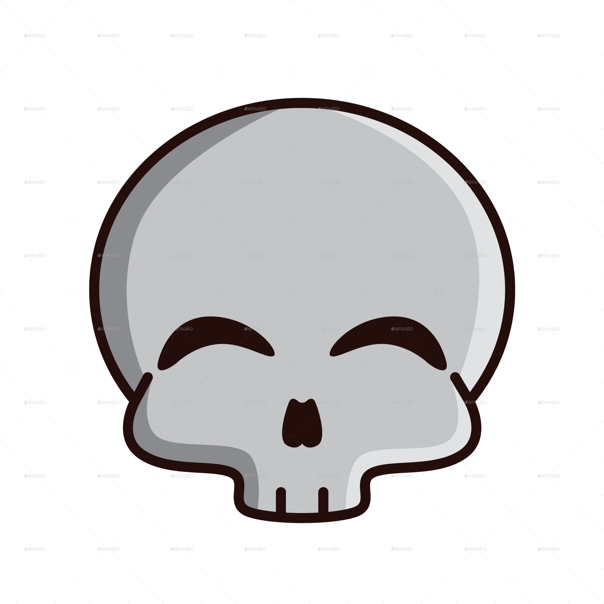 Cartoon_ Skull_ Graphic.png PNG