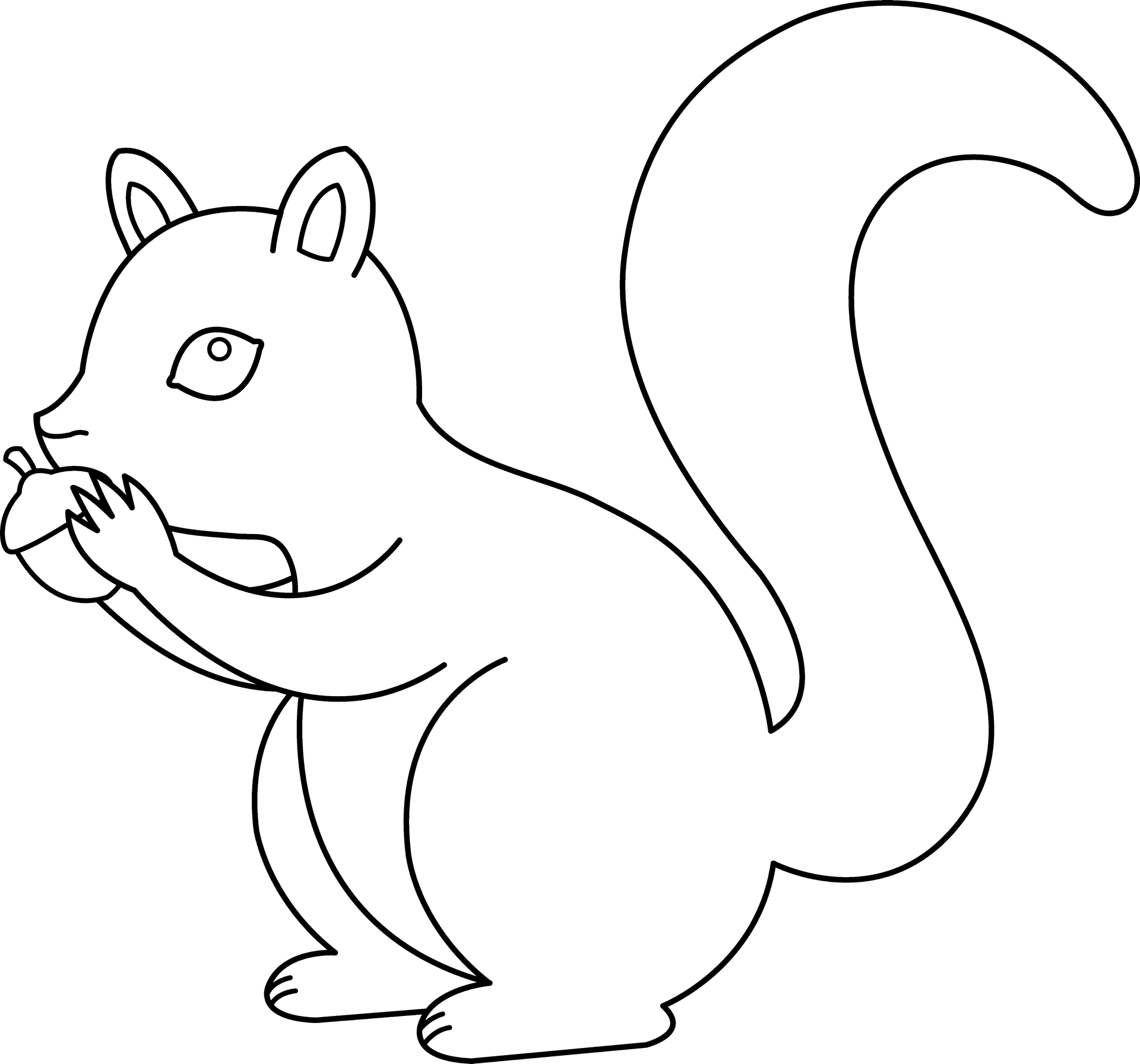 Cartoon_ Squirrel_ Eating_ Acorn.png PNG