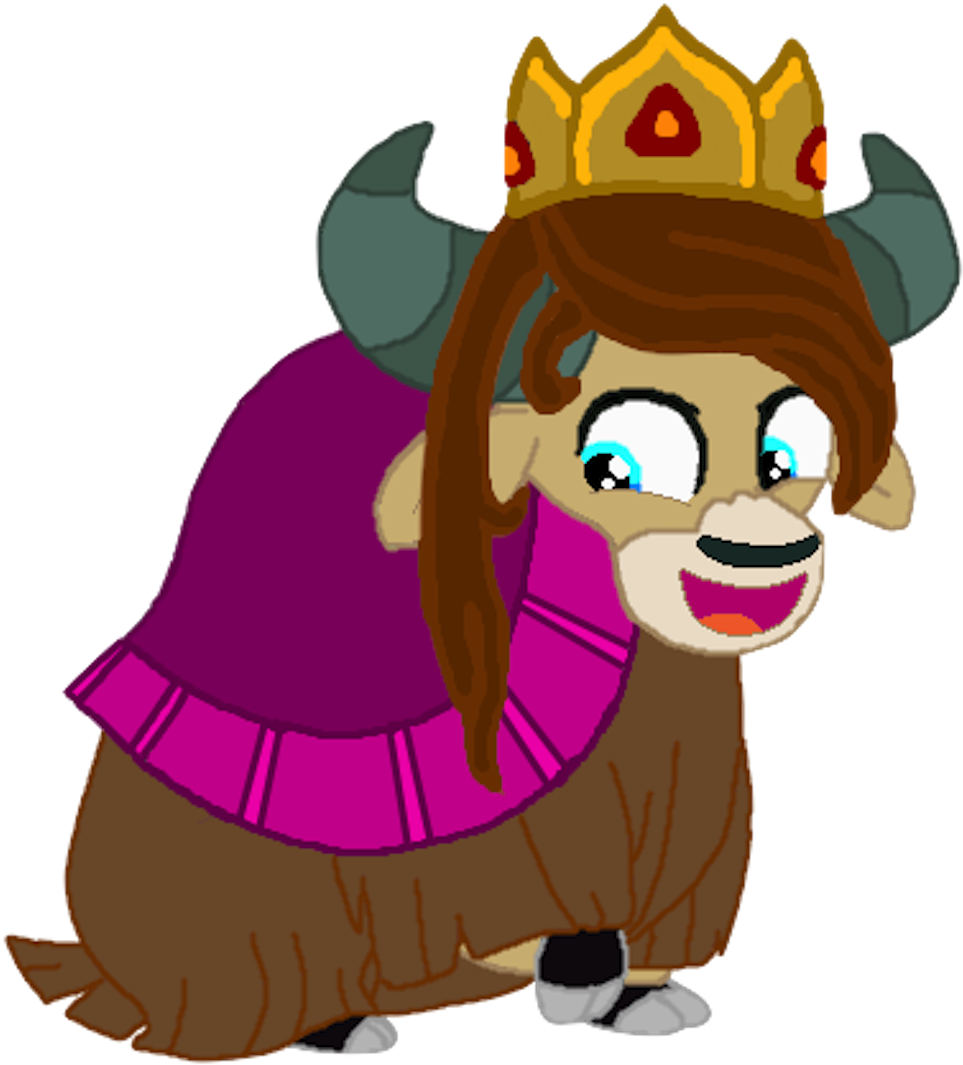 Cartoon_ Yak_ Princess_ Character PNG