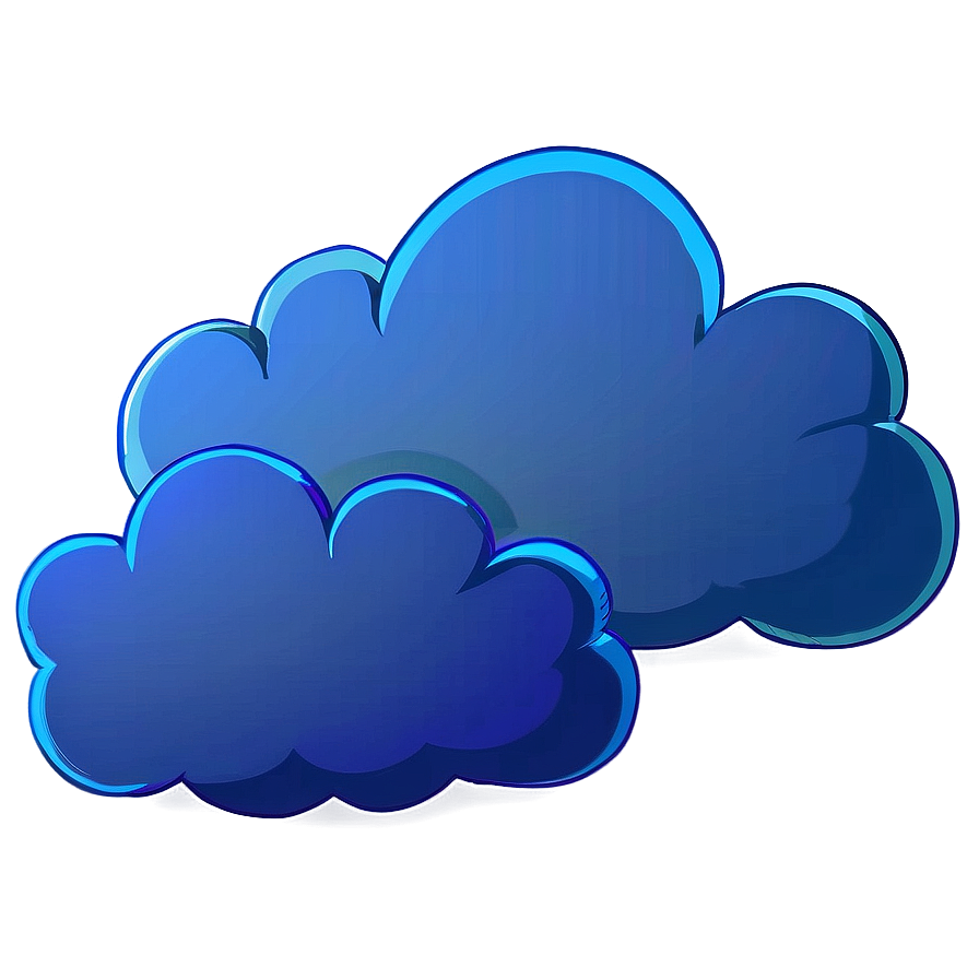 Cartoonish Blue Clouds Png 42 PNG