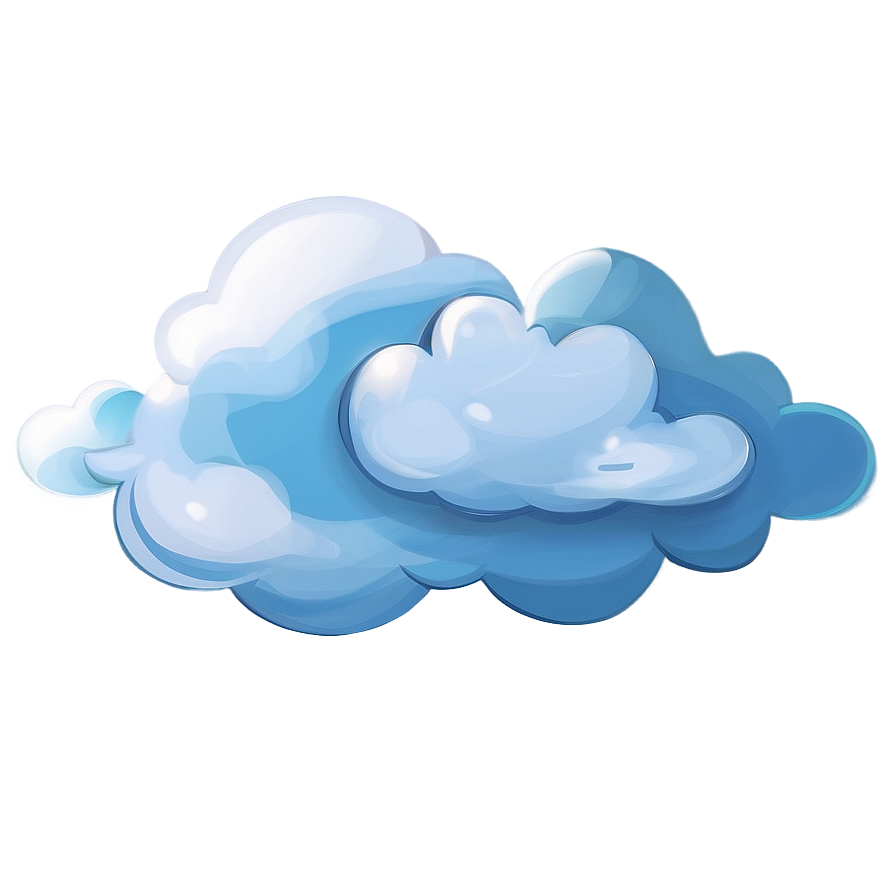 Cartoonish Blue Clouds Png Ihl PNG
