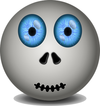 Cartoonish Ghost Face Graphic PNG