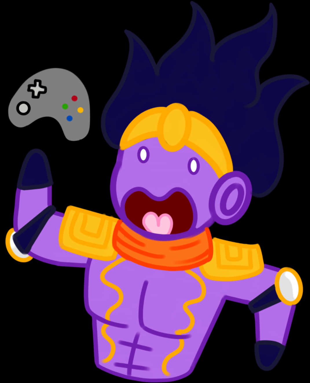 Cartoonish Star Platinum Gaming PNG