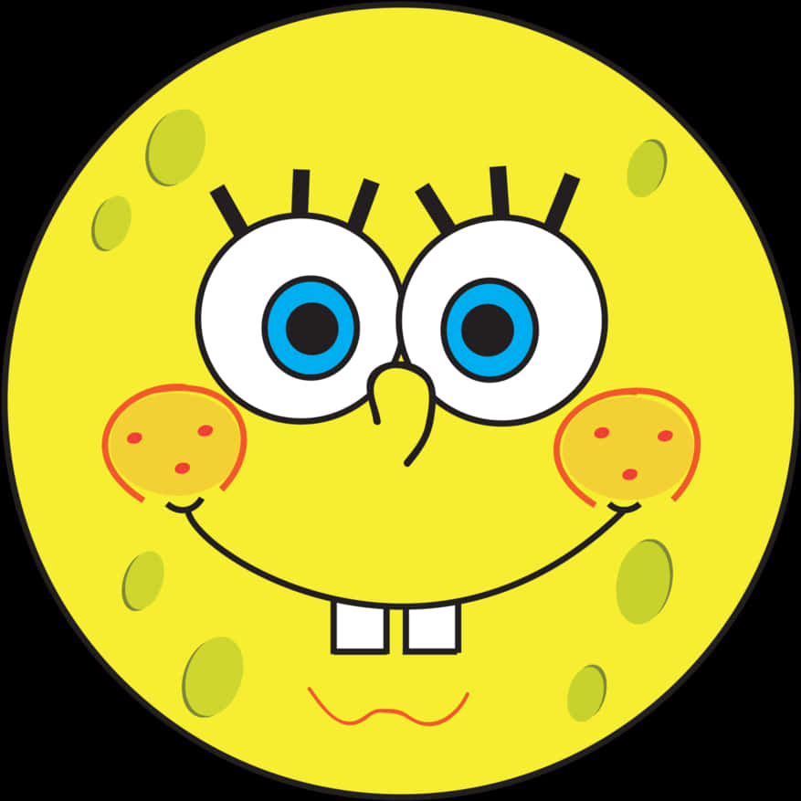 Cartoonish Yellow Smiley Face PNG