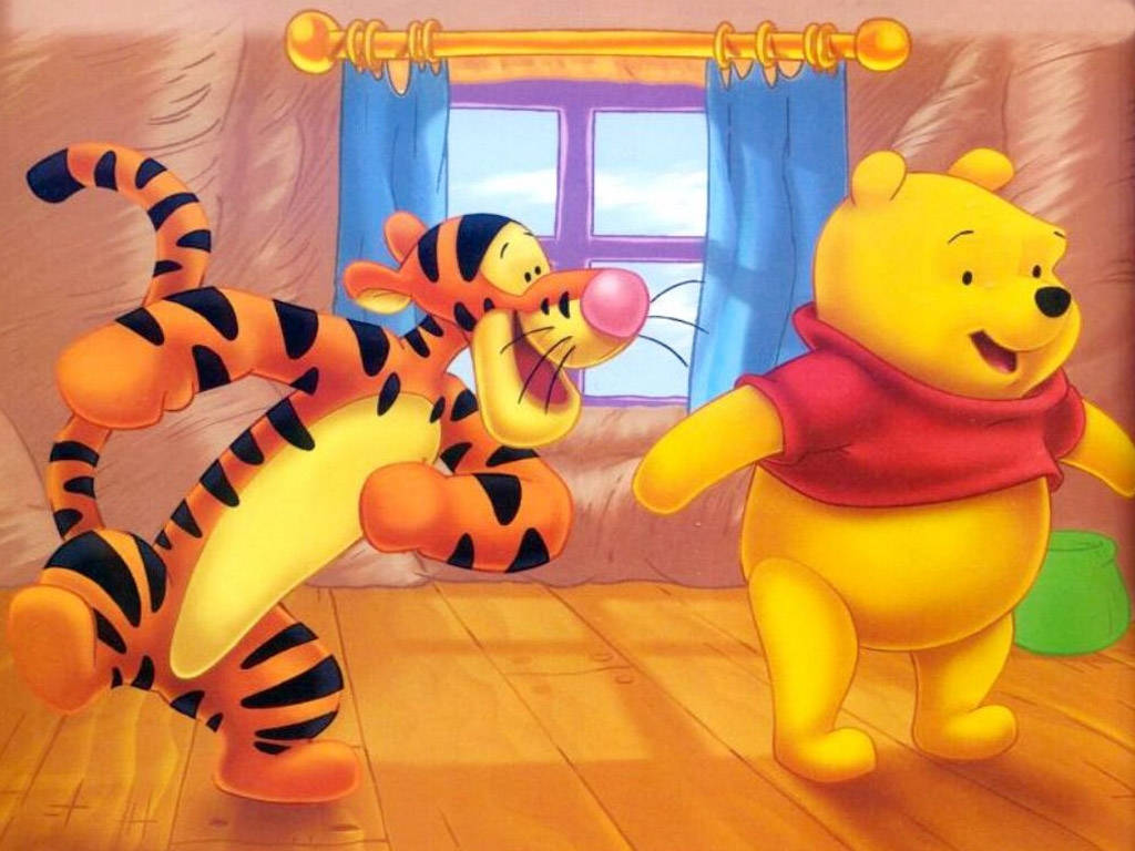 Cartoons Pooh And Tigger Background