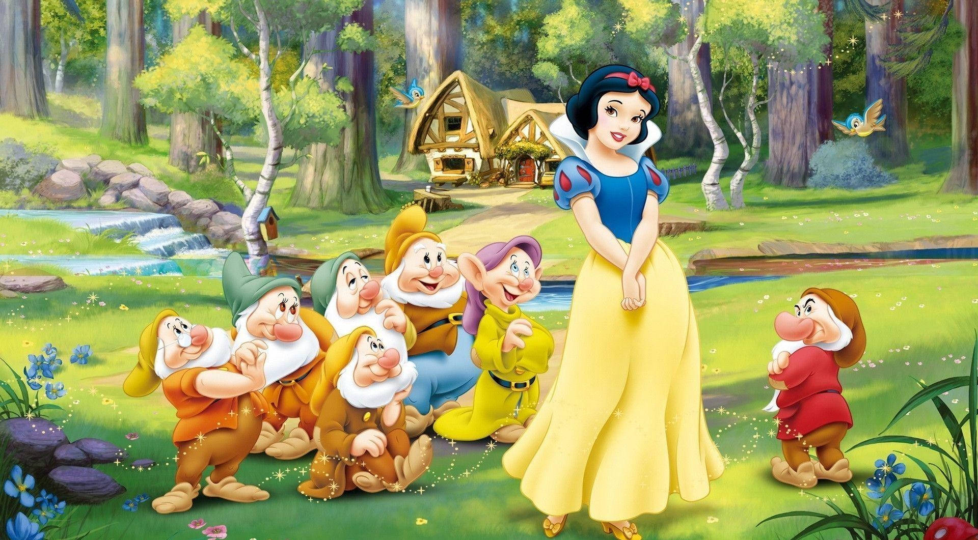 Download Cartoons Snow White And Seven Dwarfs Wallpaper 