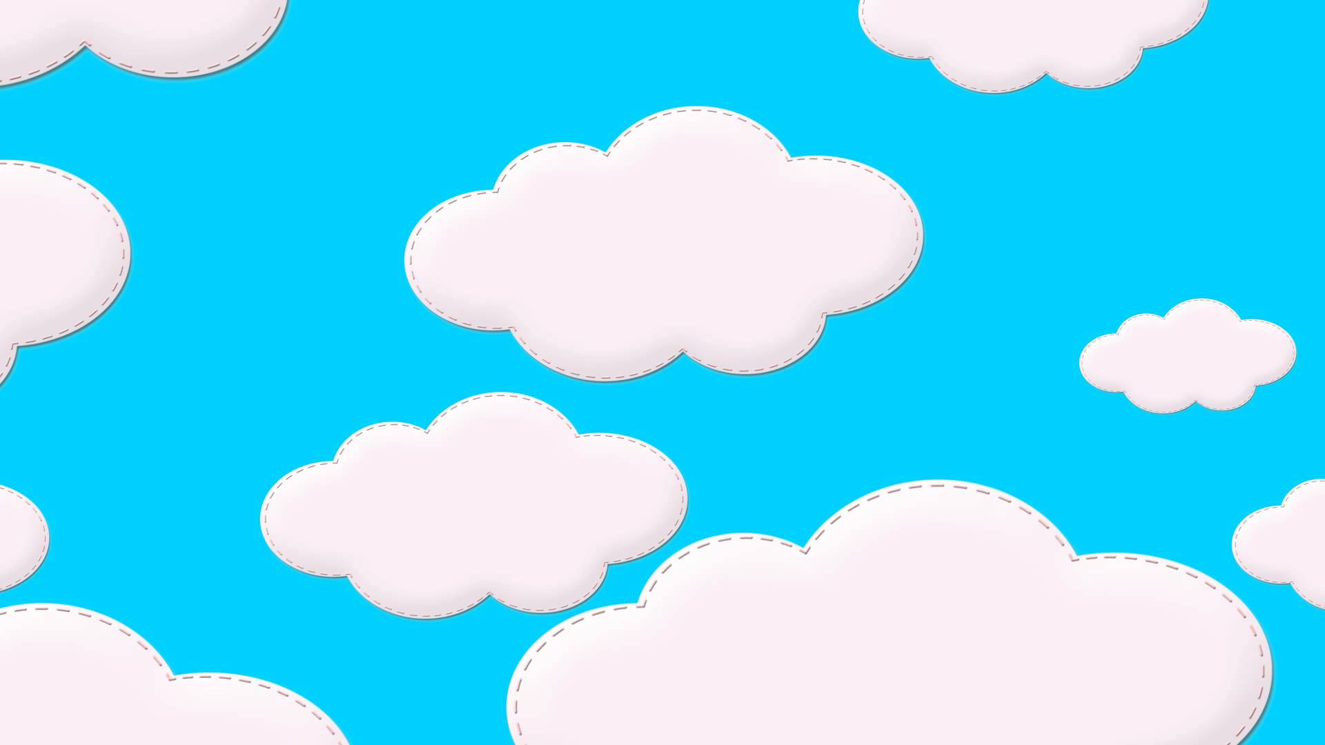 Cartoony Aesthetic Clouds Background