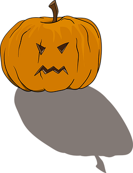 Carved Halloween Pumpkin Vector PNG