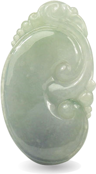 Carved Jade Diskwith Dragon Motif PNG