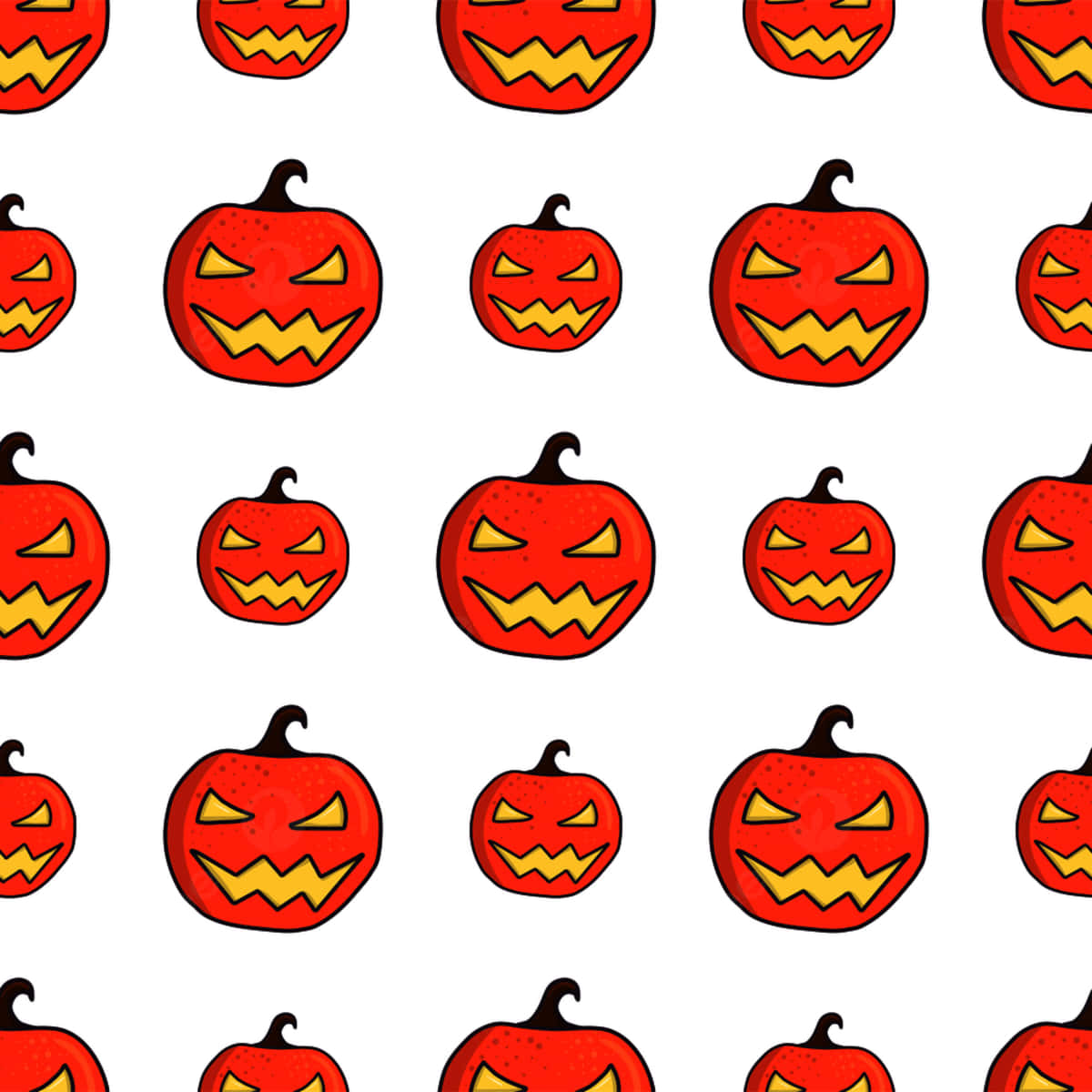Carved Pumpkins Pattern Wallpaper