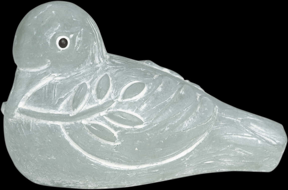 Carved Soapstone Dove Sculpture PNG