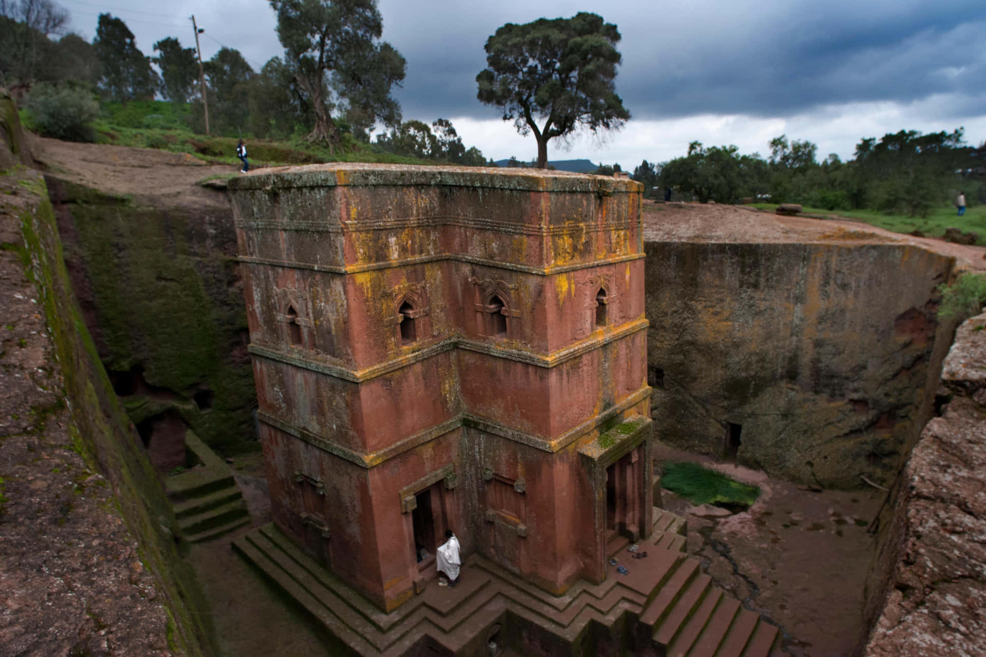 Carved Stone Church In Lalibela Wallpaper