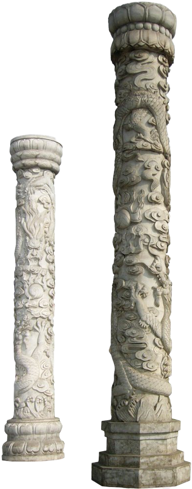Carved Stone Columns Architecture PNG