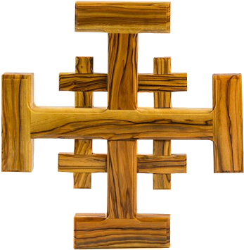 Carved Wooden Cross Design PNG