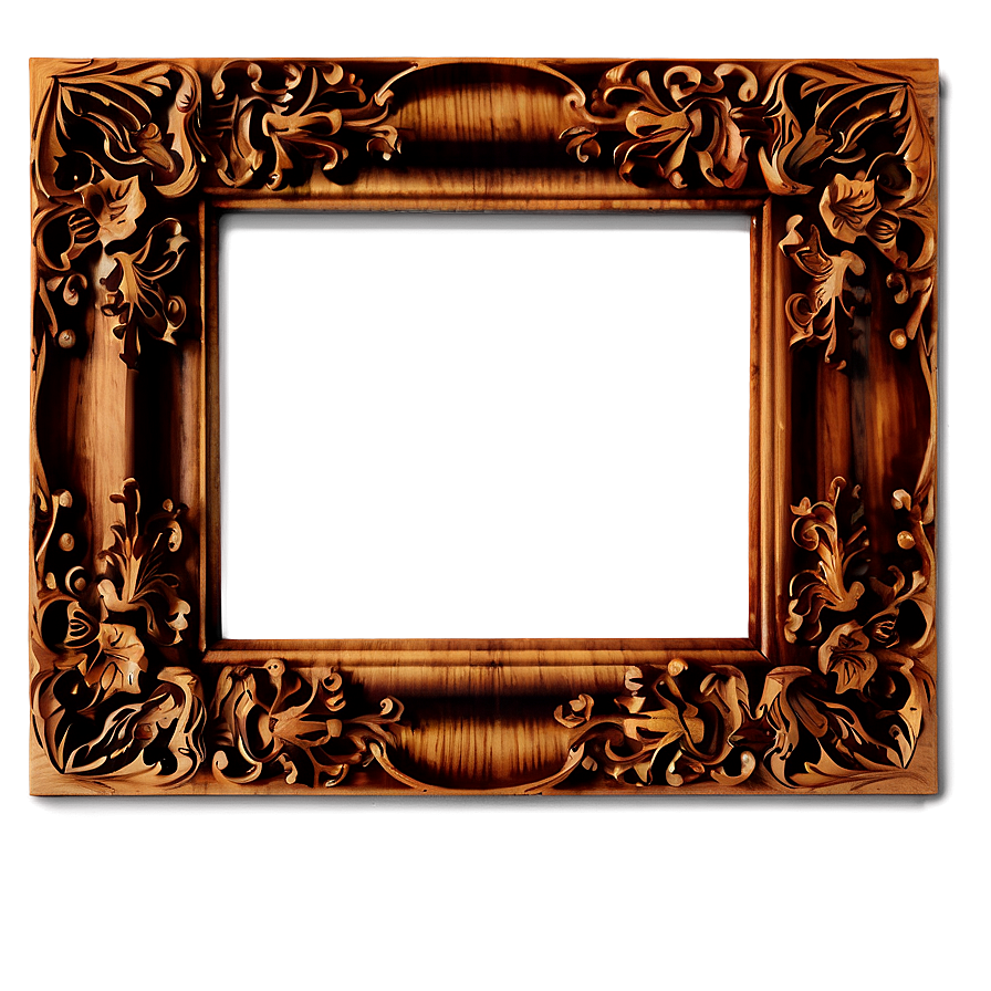 Download Carved Wooden Frame Design Png 06262024 | Wallpapers.com