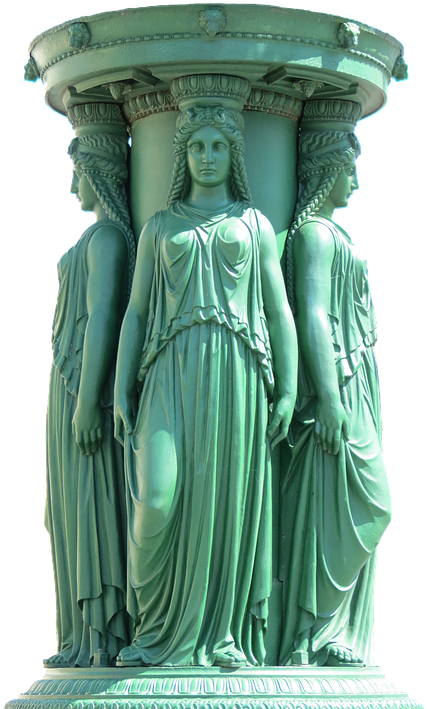 Caryatid Column Sculpture PNG