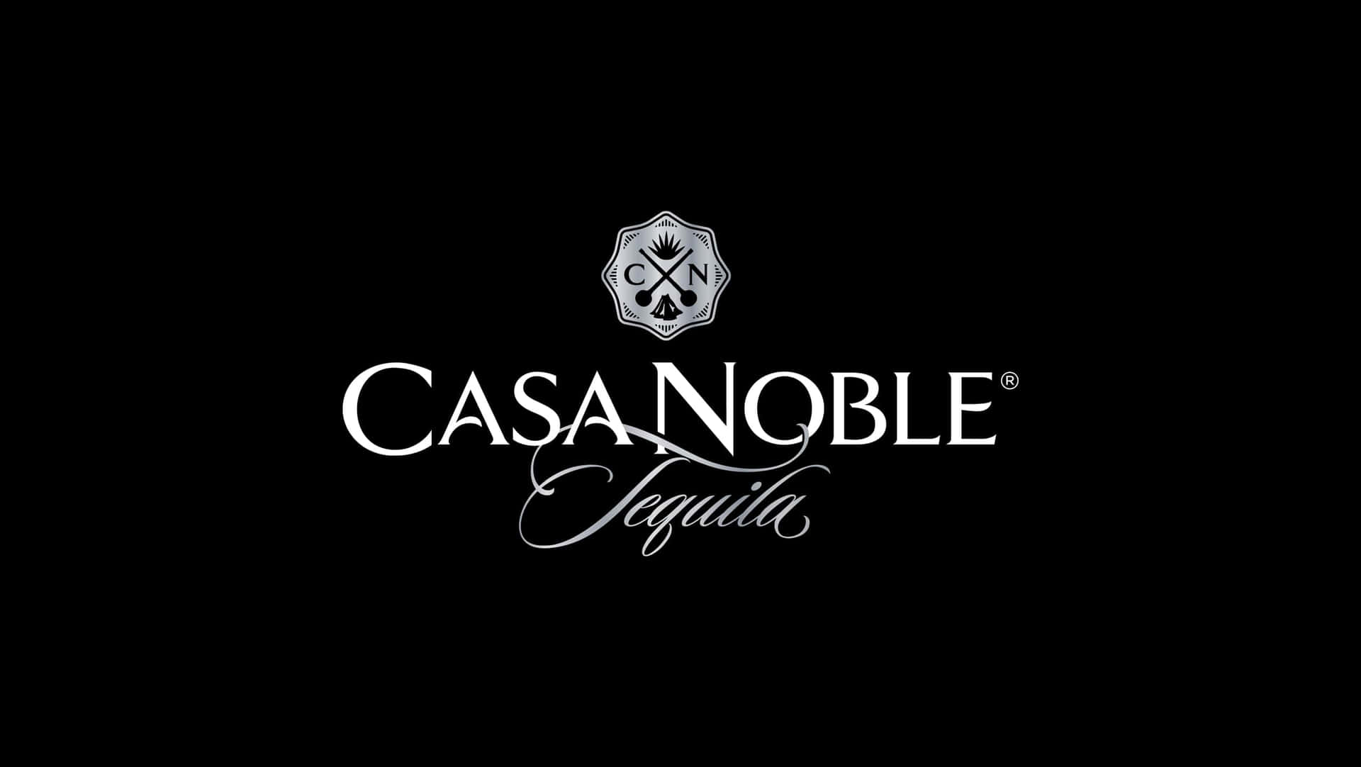 Casa Noble logo Sort og hvid Tapet Wallpaper