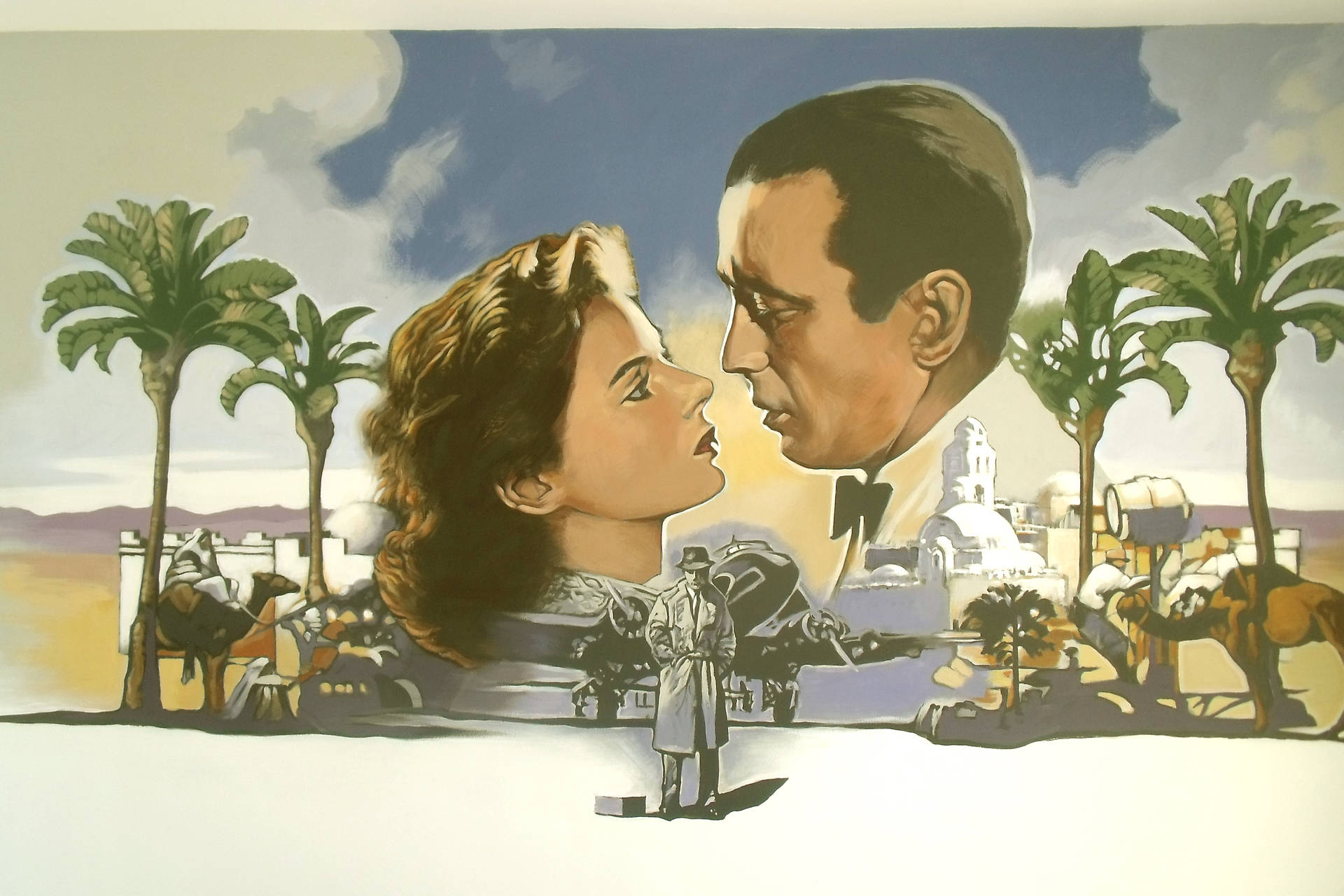 Casablanca Digital Maleri - Kraftig, minimalistisk og subtil tapetdesign. Wallpaper