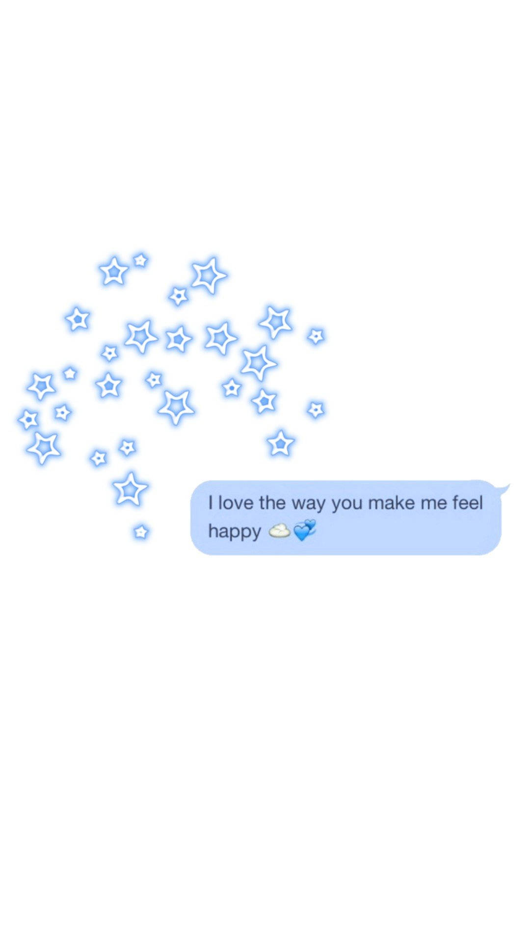 Casal Fofo Combinando Mensagem De Texto Azul Papel de Parede