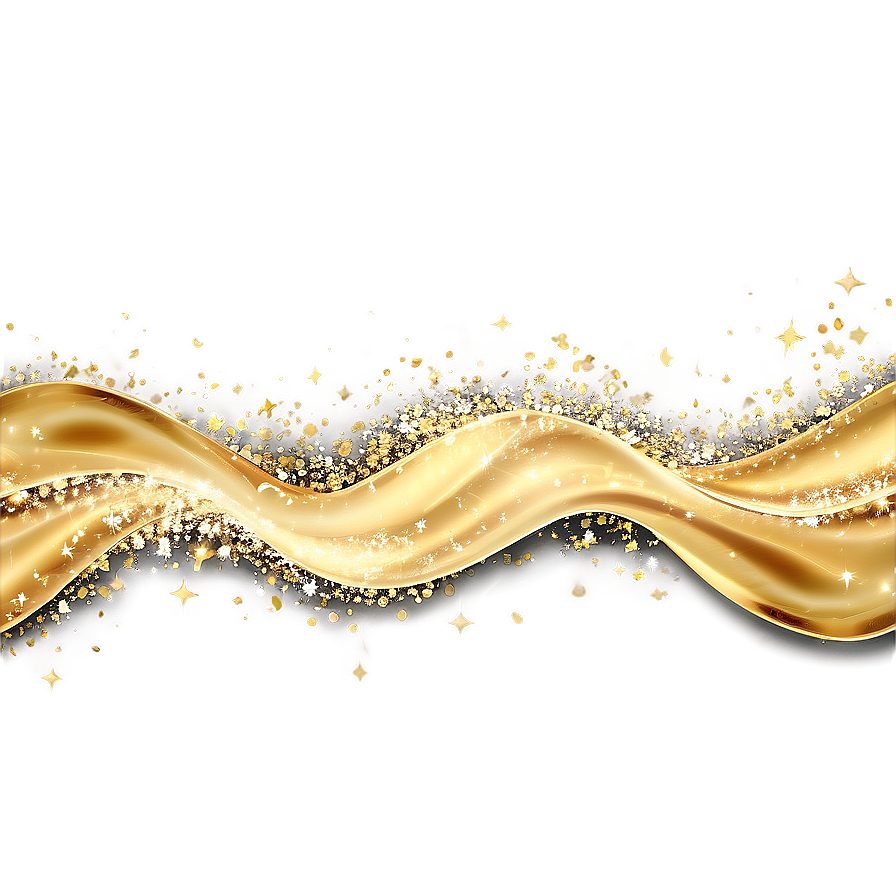Cascading Gold Sparkle Waves Png Xbl PNG