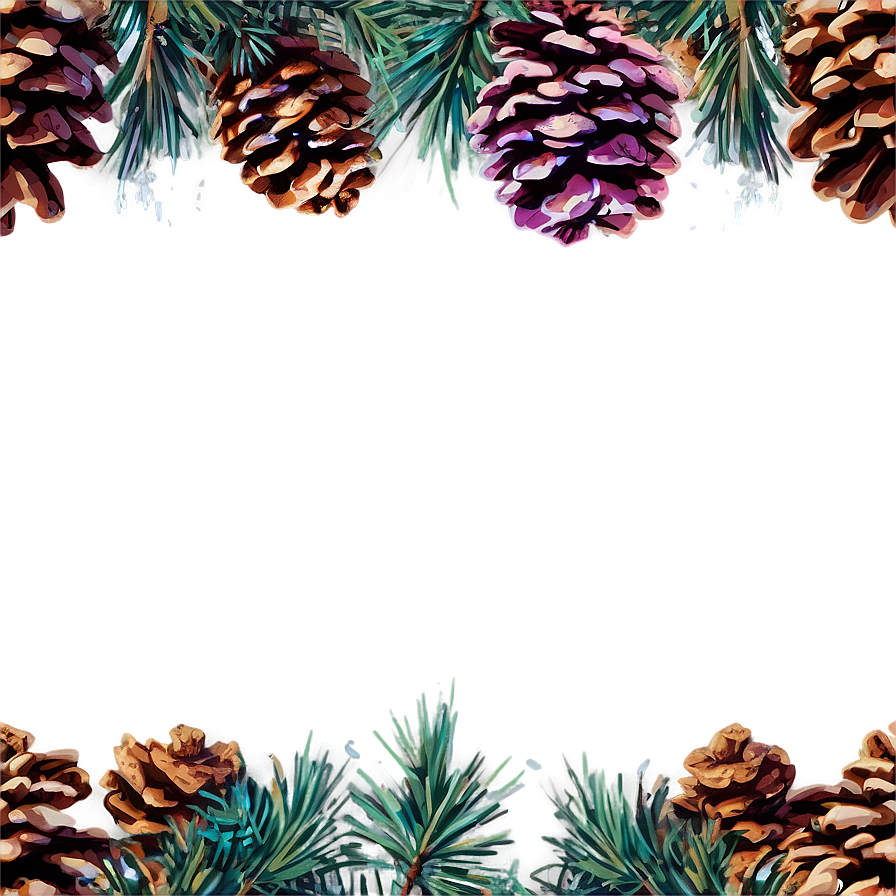 Cascading Pinecone Garland Png 06132024 PNG