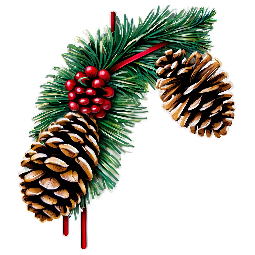 Cascading Pinecone Garland Png Bpa PNG