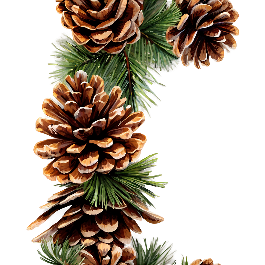 Cascading Pinecone Garland Png Yhs45 PNG