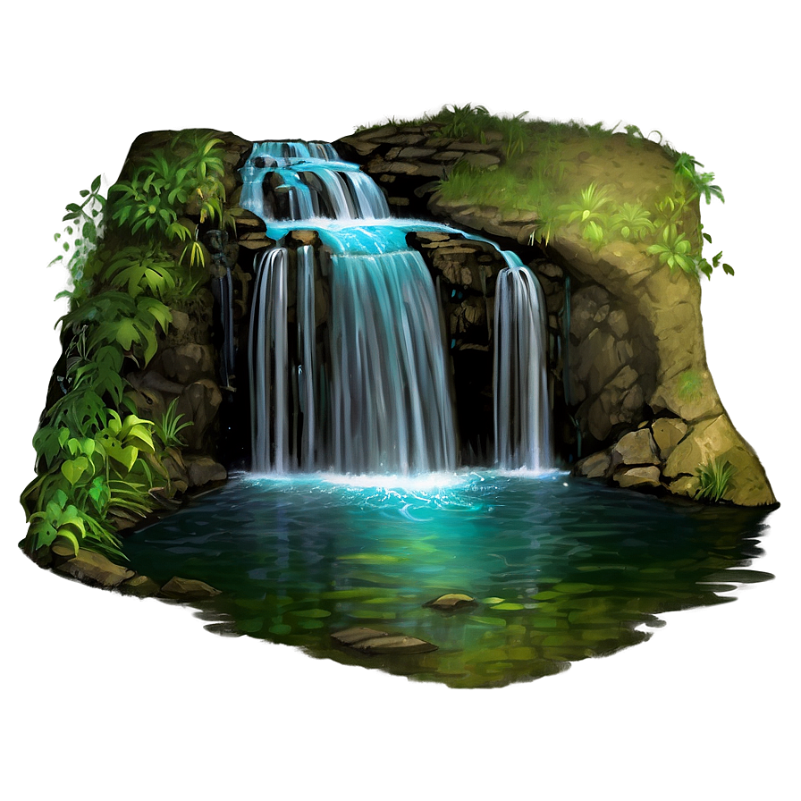 Cascading Waterfall Png Qtc39 PNG