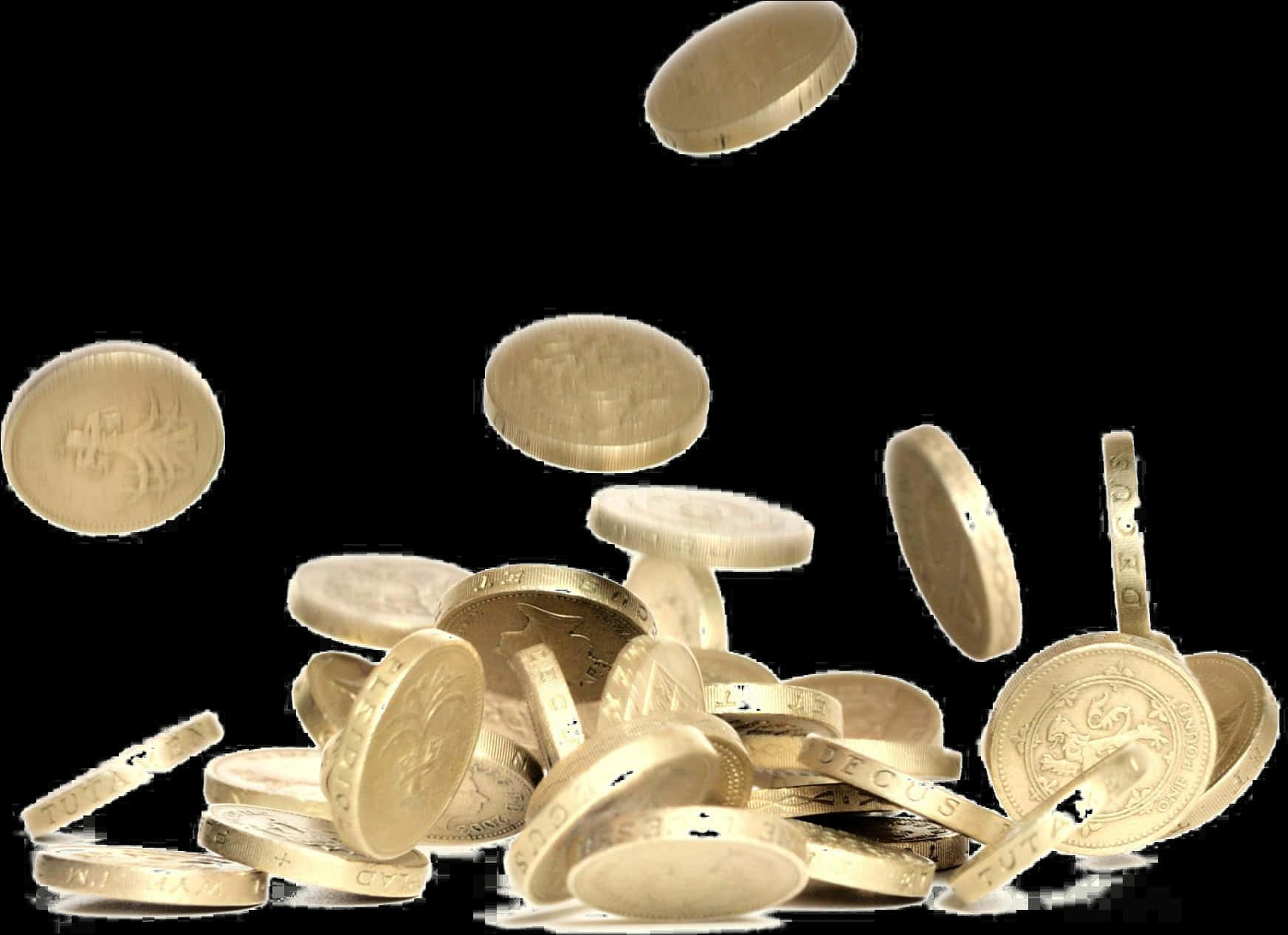 Cascading_ Golden_ Coins PNG
