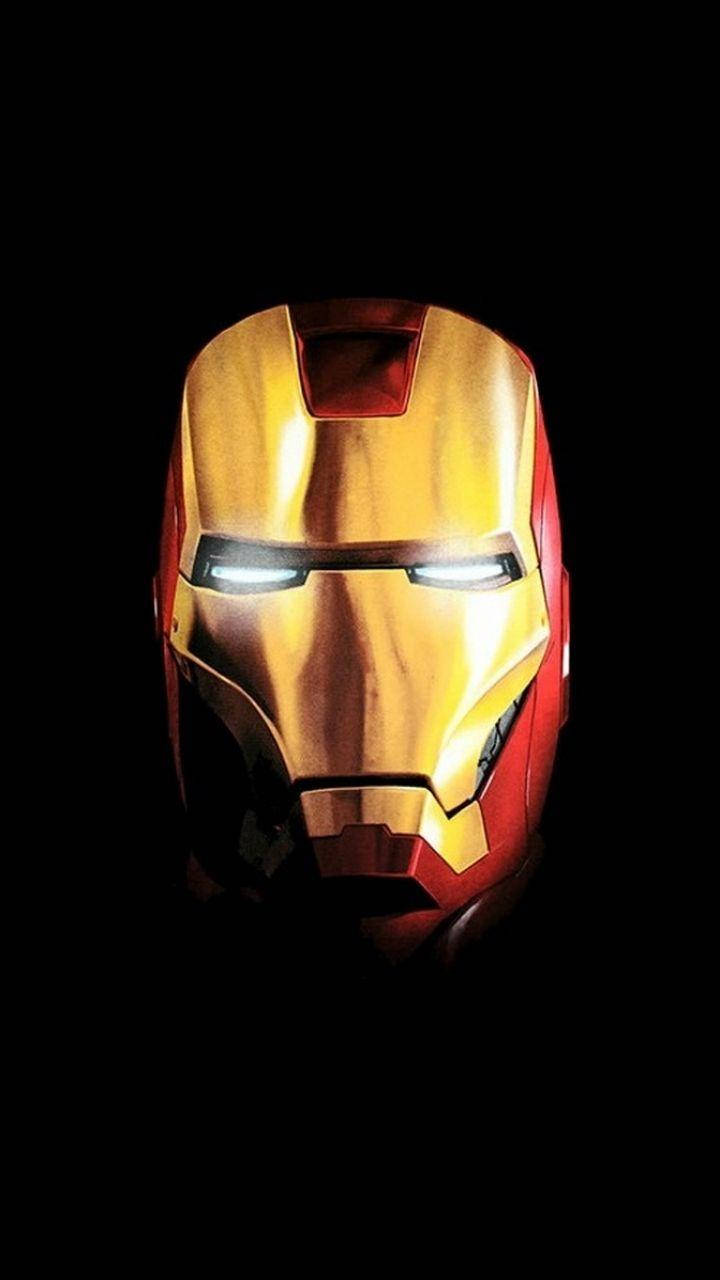 Casco Iron Man Iphone Oro Rosso Sfondo