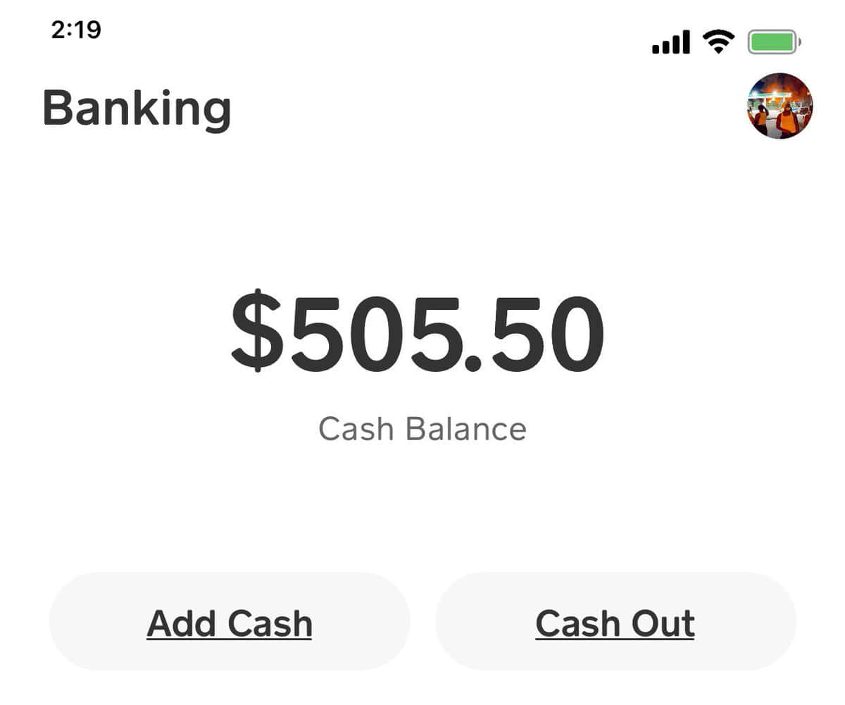 A Screenshot Of The Bank Account Balance