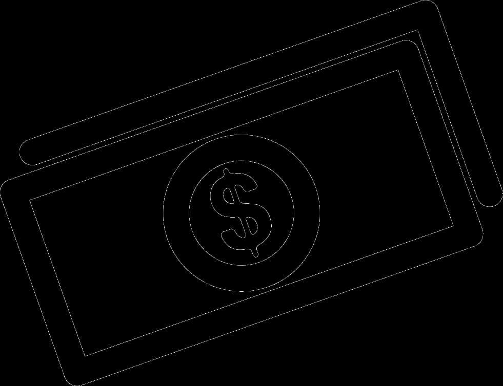 Cash Outline Graphic PNG