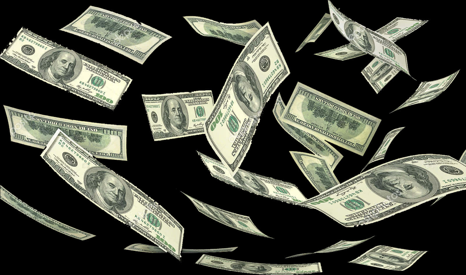 Download Cash Rain Falling Dollars Background | Wallpapers.com